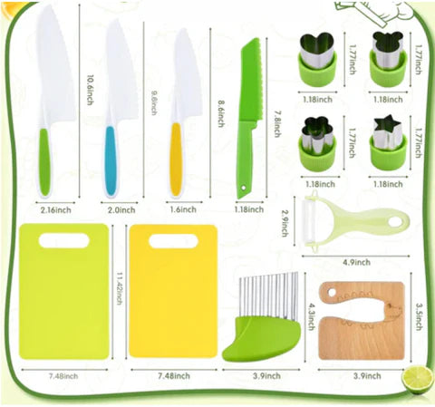 Kivora Cookies 🍪 – Ensemble de cuisine Montessori en silicone pour enfants